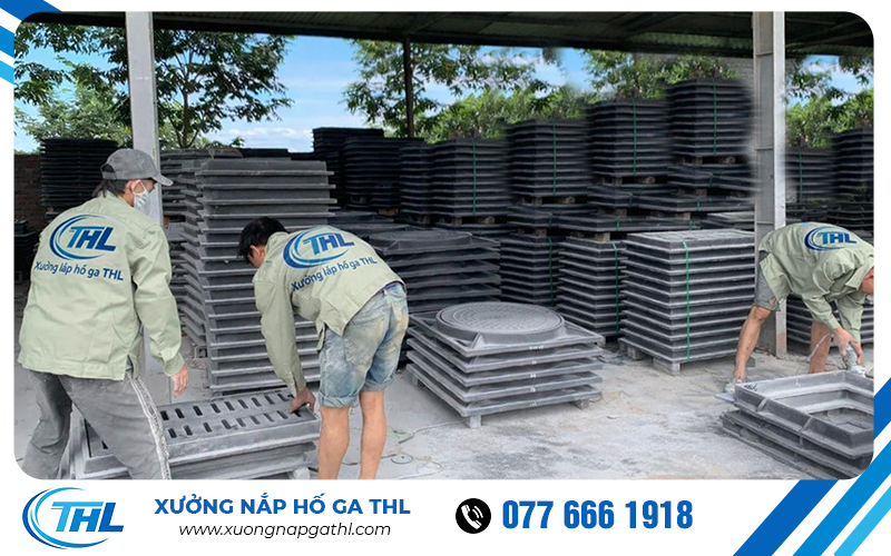 Gia công nắp hố ga tại xưởng