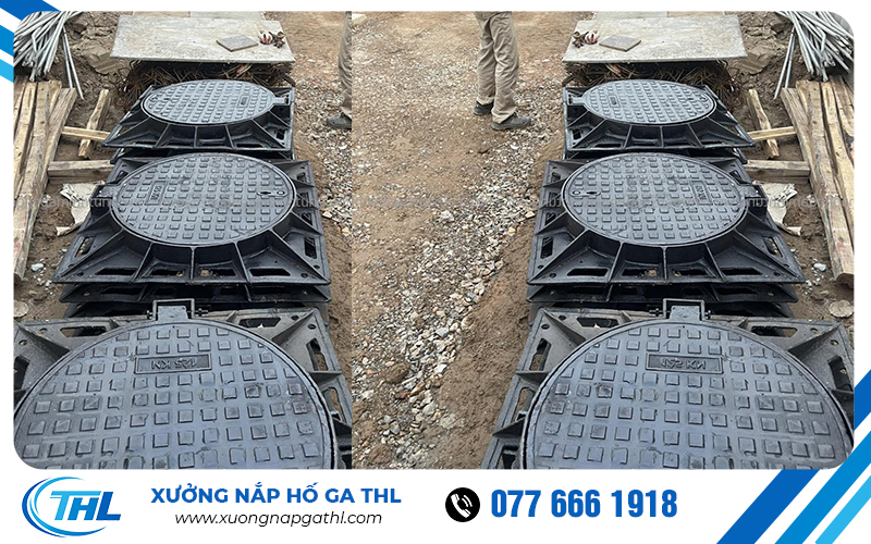 Chuẩn bị Nắp hố ga để hoàn thiện dự án